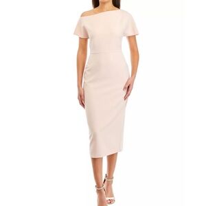 NWT Anne Klein Sz 2 Elegant Off-Shoulder Fresco Pink Dress